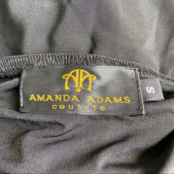 Amanda Adams Couture Beaded Black Halter top - Picture 9 of 11